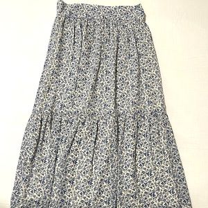 Madewell Tiered Floral Midi Skirt